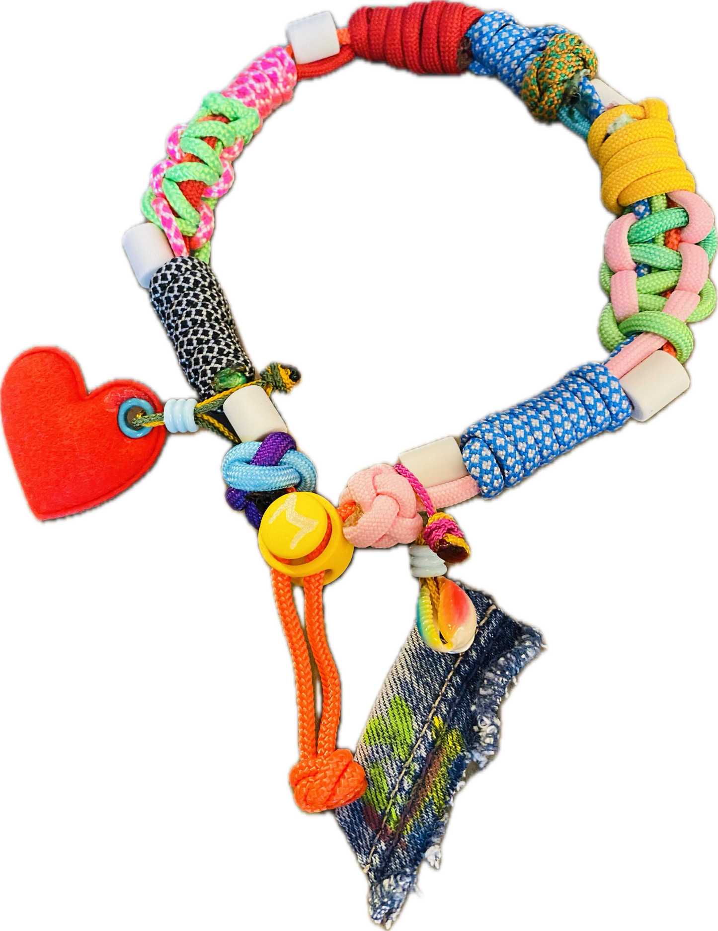 Honden Tekenband met EM kralen met schuifsluiting 29-33cm TBS16